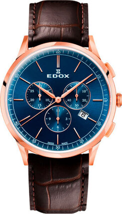 Edox Les Vauberts Chronograph Date 10236 37RC BUIR