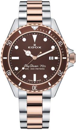 Edox SkyDiver 70s Date 53017 357RBRM BRI