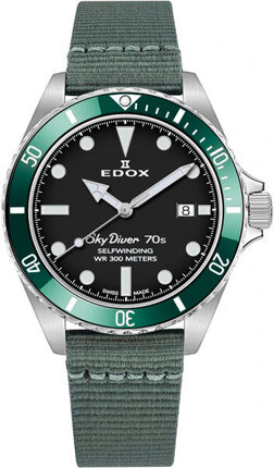 Edox SkyDiver 70s Date Automatic 80115 3VM NN